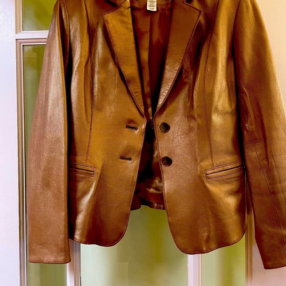 Jones NY Leather Blazer